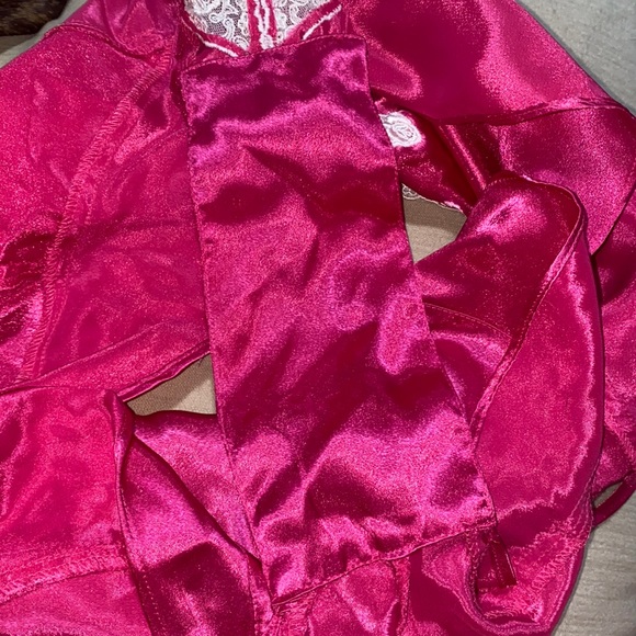 🦋1990’s Vintage Victoria's Secret Gold Label Lace Fushia Teddy! - Picture 13 of 14